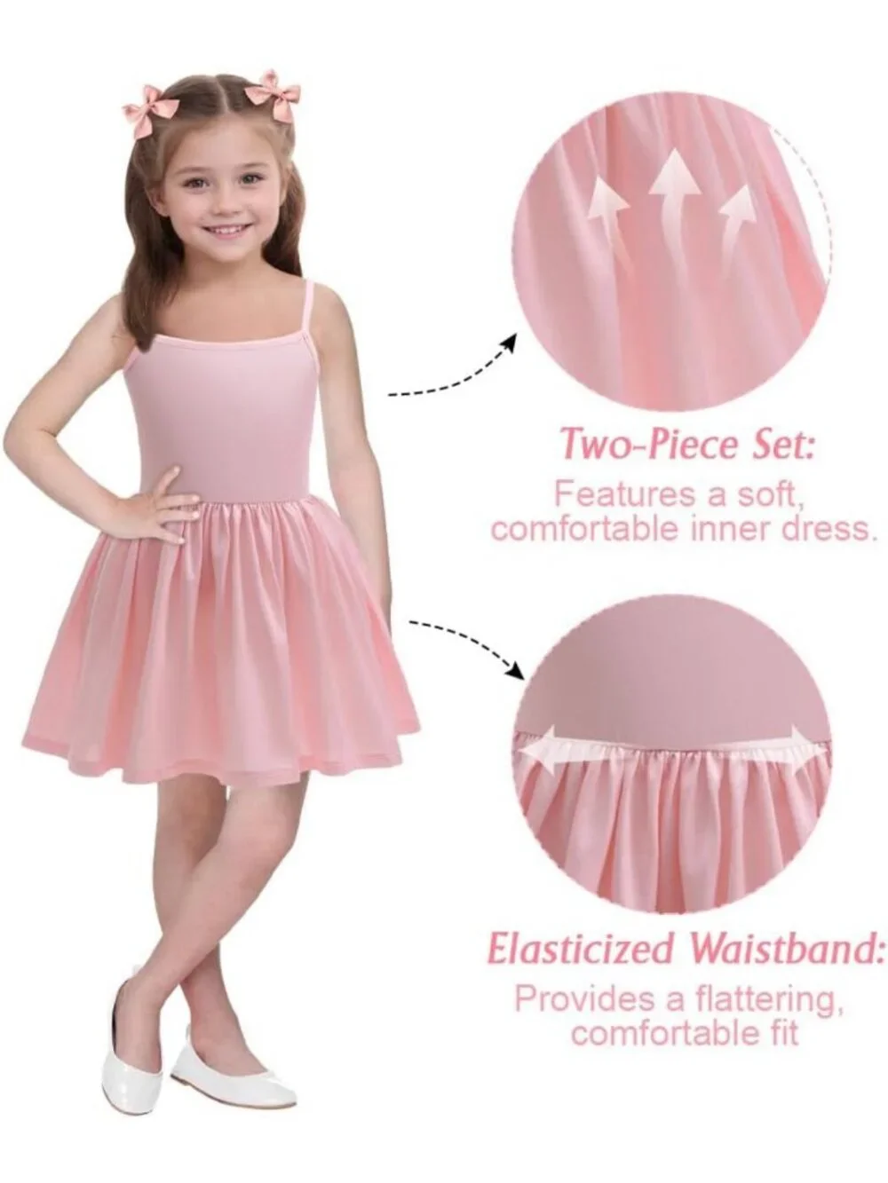 Girls Pink Witch Costume 2-Piece Set - Adorable Kids Halloween Outfit